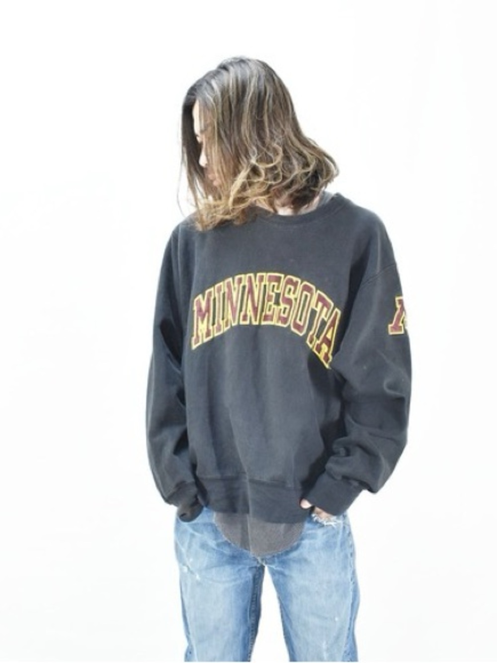 Black Vintage "MINNESOTA" Graphic Sweatshirt